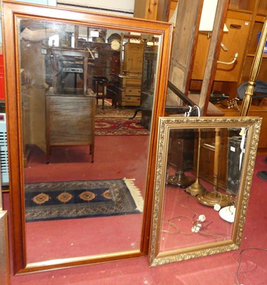 Lot 1073 - A reproduction hardwood framed rectangular...