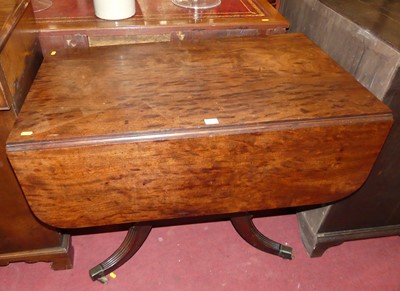 Lot 1437 - An 1830s mahogany round cornered dropflap...