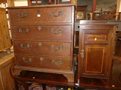 Lot 1442 - An early 19th century provincial oak chest of...