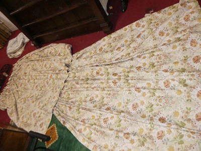 Lot 1078 - Three pairs of double pinch pleat curtains...