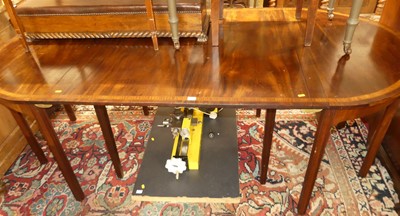 Lot 1443 - A 19th century mahogany D-end dining table,...