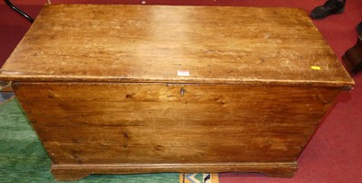 Lot 1450 - A 19th century stained pine hinge topped tool...