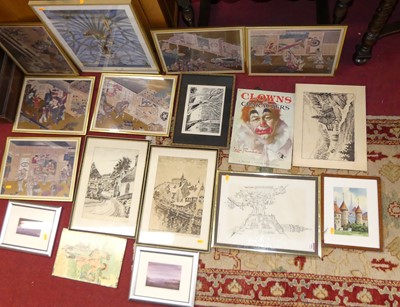 Lot 1081 - Assorted pictures and prints to include a set...