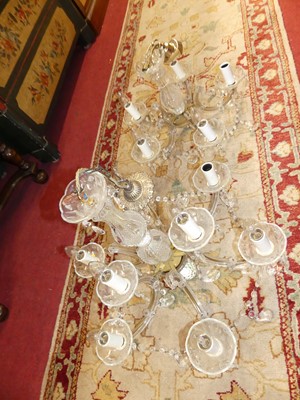 Lot 1083 - A Venetian glass nine light electrolier...