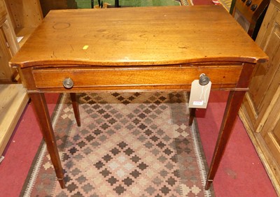 Lot 1456 - A 19th century mahogany serpentine topped...