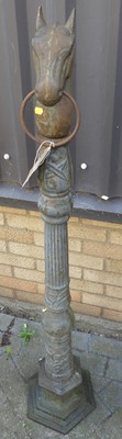 Lot 1503 - A cast iron ornamental garden stand, with...