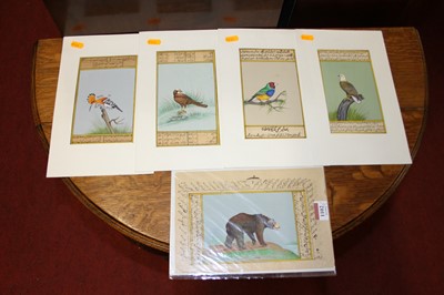 Lot 1102 - Indian Mughal school - exotic bird studies,...