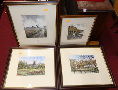 Lot 1109 - Reg Siger - Fornham All Saints, watercolour,...