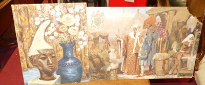 Lot 1127 - A.A. Smith - An Arabian market scene,...