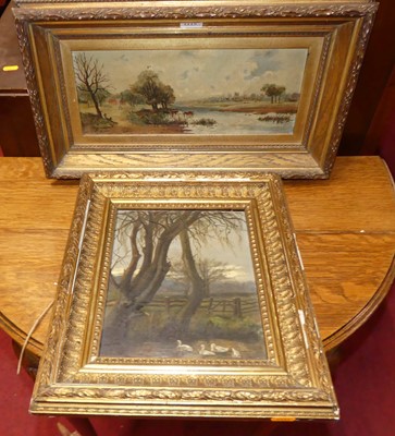 Lot 1119 - Circa 1900 - Cattle watering on the riverbank,...