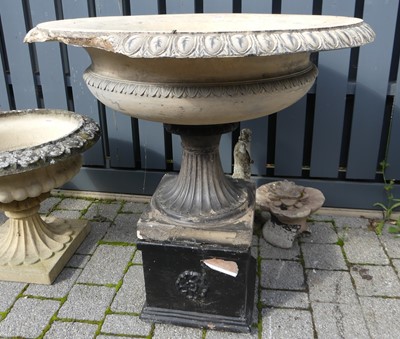 Lot 1535 - A large painted pottery classical style...