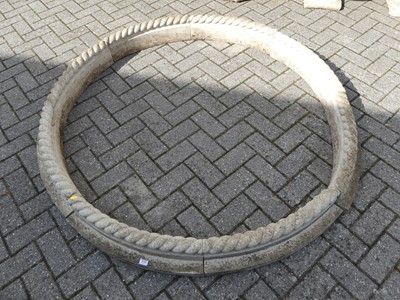Lot 1539 - A set of eight reconstituted stone rope twist...