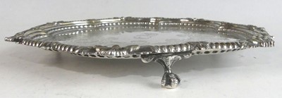 Lot 2101 - A late Victorian silver salver, of shaped...