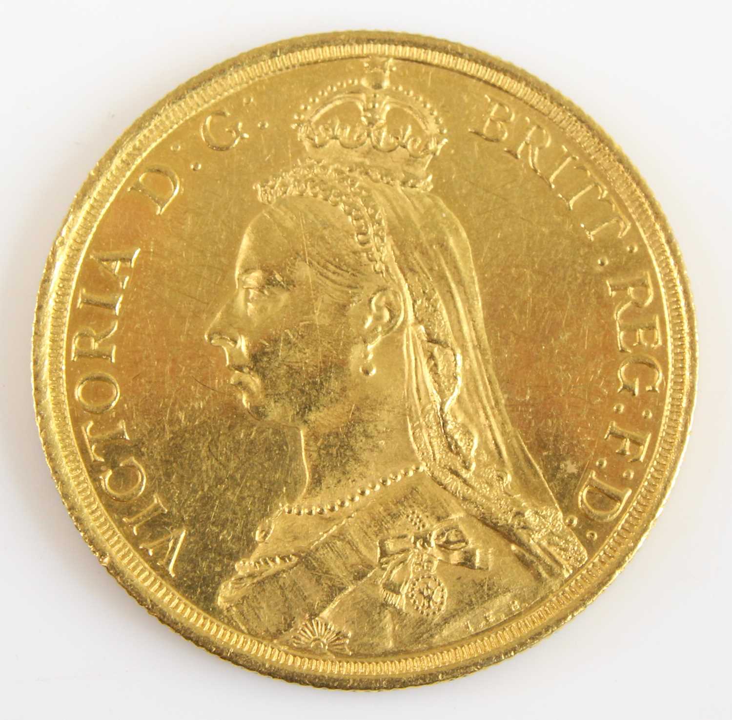 Lot 2005 - Great Britain, 1887 gold two pound coin,...