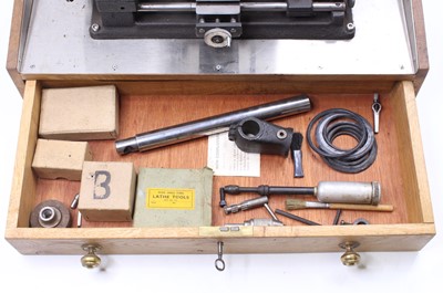 Lot 79 - 1960s Emco Unimat SL tabletop lathe, housed on...