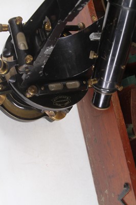Lot 30 - A large lacquered brass and iron surveyor's...