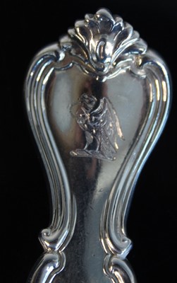 Lot 2102 - A pair of Victorian silver soup ladles, in the...