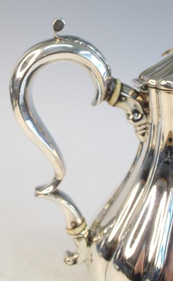 Lot 2086 - A William IV silver pedestal coffee pot, of...