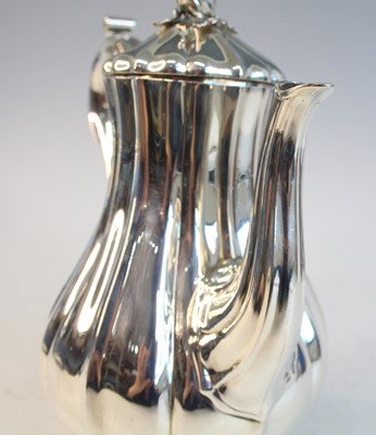 Lot 2086 - A William IV silver pedestal coffee pot, of...
