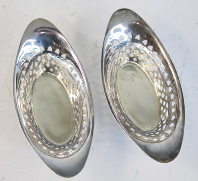 Lot 2093 - A pair of Victorian silver bonbon dishes, of...