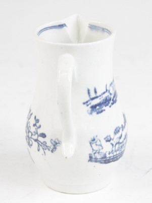 Lot 2038 - A Lowestoft porcelain sparrowbeak cream jug,...