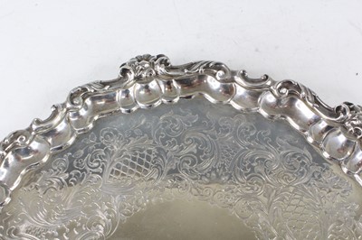 Lot 2100 - A Victorian silver salver, of shaped circular...