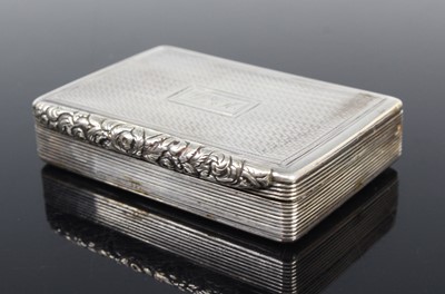 Lot 2087 - A William IV silver pocket snuff box, of...