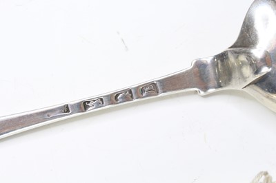Lot 2060 - A George II silver tablespoon, in the...