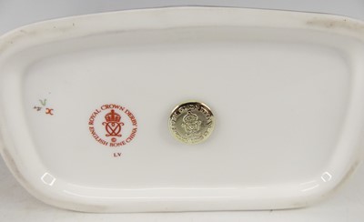 Lot 2024 - A pair of Royal Crown Derby elephants, each...