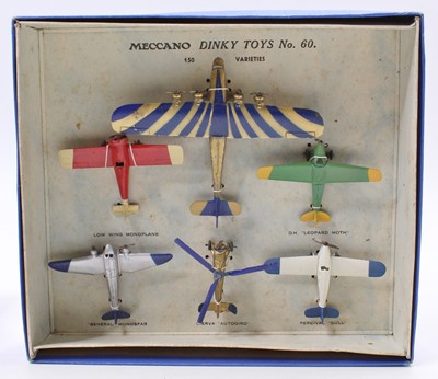 Lot 1255 - Dinky Toys pre-war No. 60 Aeroplanes Gift Set...