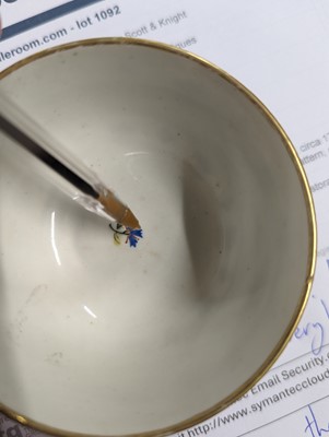 Lot 1092 - A Lowestoft porcelin tea bowl, circa 1790,...