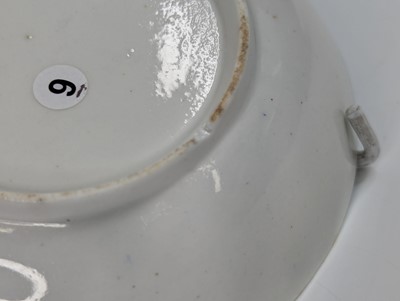 Lot 1097 - A Lowestoft porcelain saucer, circa 1770,...