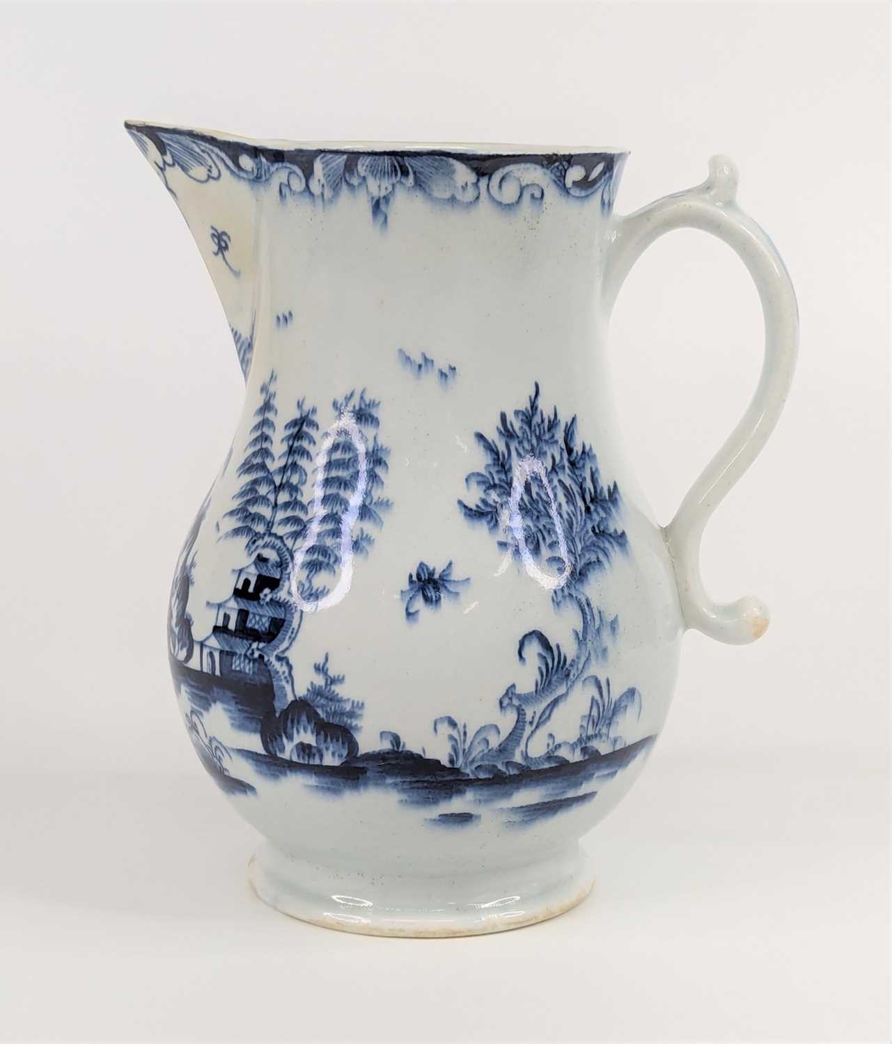 Lot 1096 - A Lowestoft porcelain milk jug, circa 1780,...