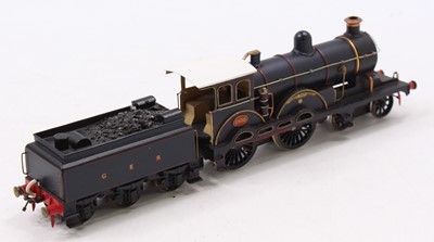 Lot 594 - Great Eastern Railway loco & tender, kit built...