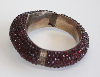 Lot 2674 - A late Victorian rose cut garnet pavé set...