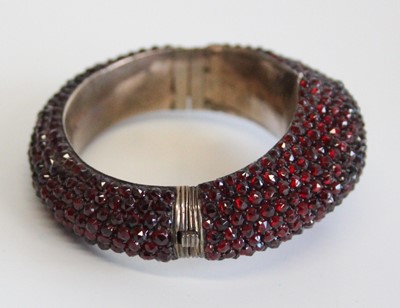 Lot 2674 - A late Victorian rose cut garnet pavé set...