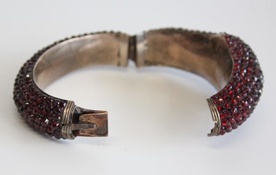 Lot 2674 - A late Victorian rose cut garnet pavé set...