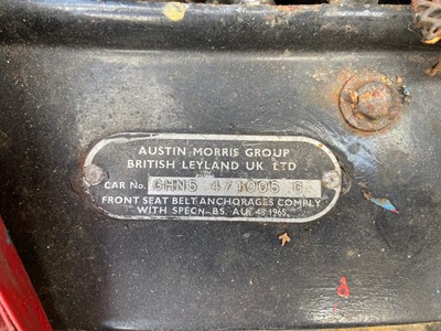 Lot 4013 - A 1979 MG B Sports convertible Registration No....