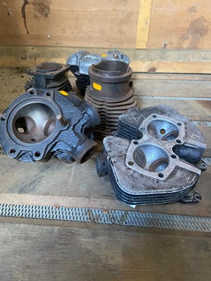 Lot 4040 - Assorted motorbike cylinder blocks (5)