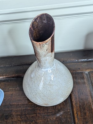 Lot 1056 - Hattie Bawden, a blue glazed stoneware vase,...
