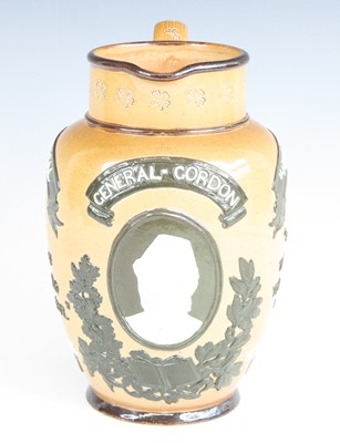 Lot 617 - A Doulton Lambeth stoneware commemorative jug,...