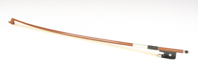 Lot 646 - An unmarked white metal mounted bow, having a...