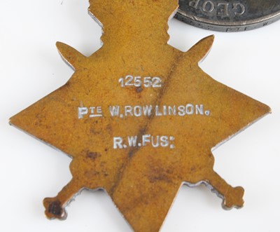 Lot 679 - A WW I 1914/15 Star and British War medal pair,...
