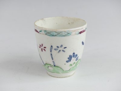 Lot 2050 - A Bow porcelain coffee can, circa 1760, enamel...