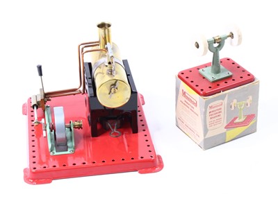Lot 16 - An unboxed Mamod stationary spirit-fired live...