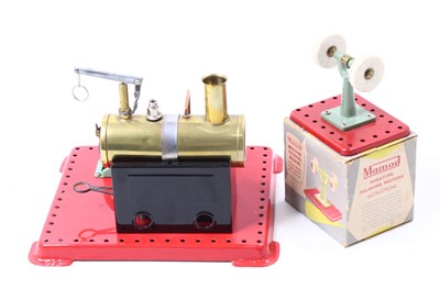 Lot 16 - An unboxed Mamod stationary spirit-fired live...