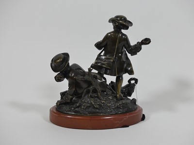 Lot 39 - A late 19th century French bronze figure group,...