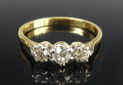 Lot 2826 - An 18ct yellow and white gold diamond...