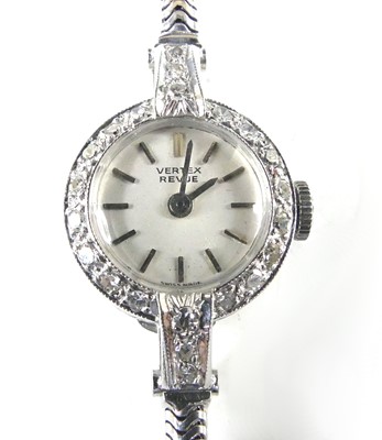 Lot 2792 - A lady's Vertex Revue 18ct white gold diamond...