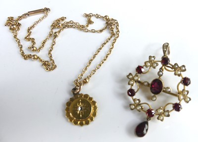 Lot 2800 - A 9ct gold belcher and ball link neck chain...